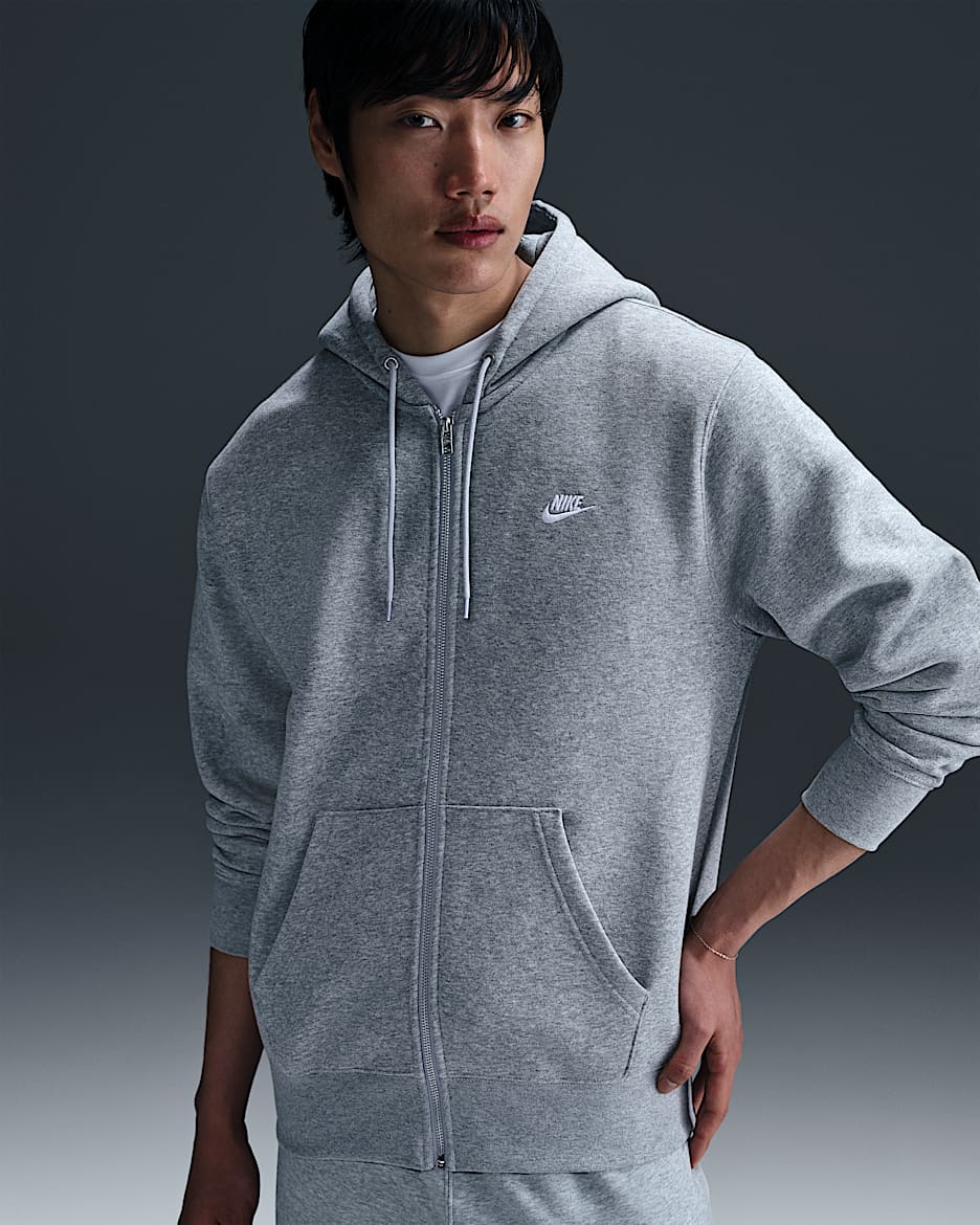 Sweat à capuche en tissu Fleece à zip