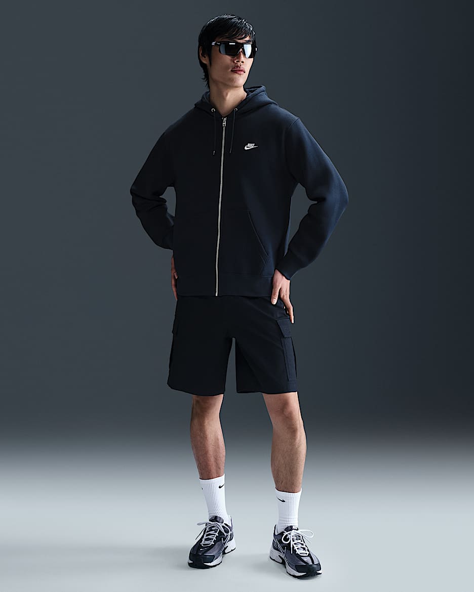 Sweat à capuche en tissu Fleece à zip