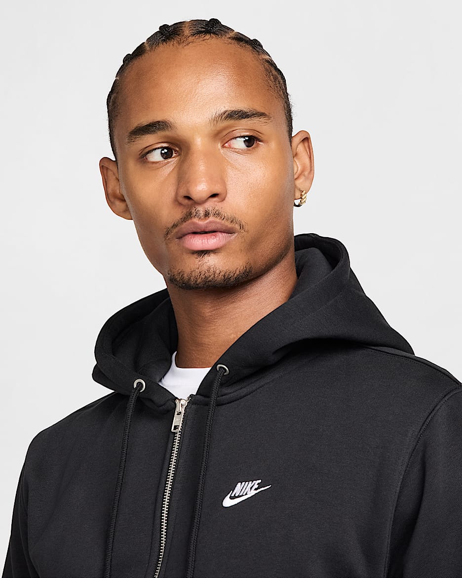 Sweat à capuche en tissu Fleece à zip