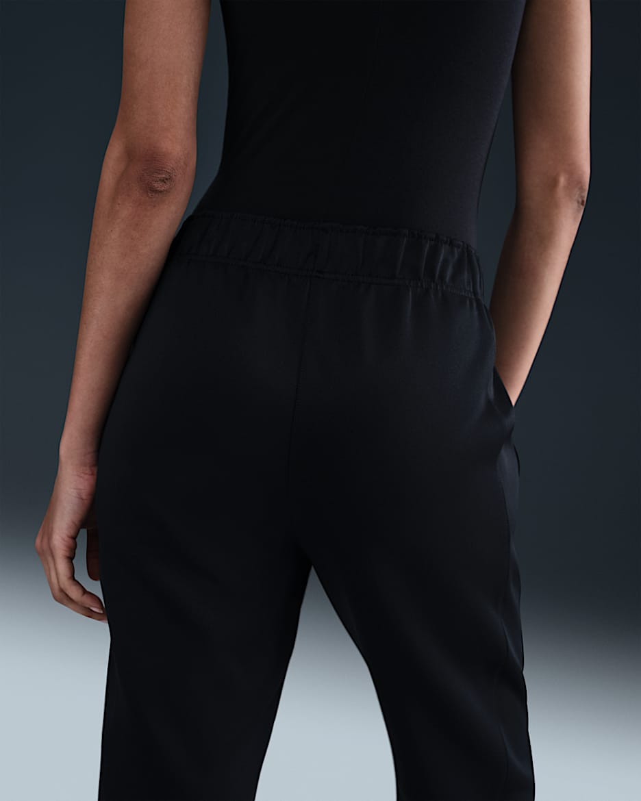 Pantalon en maille coupe slim à taille mi-haute
