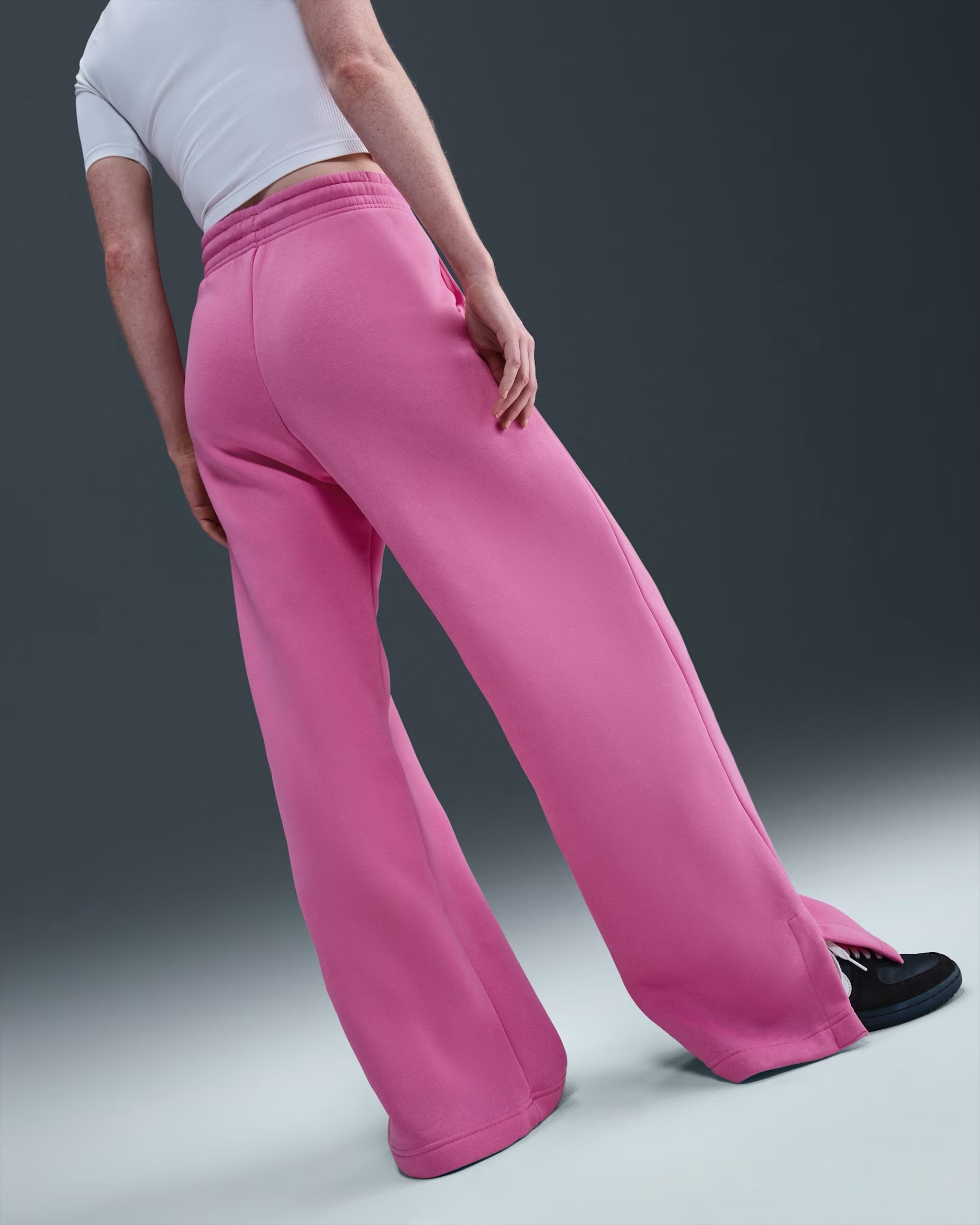Pantalon Taille Haute à Jambes Larges