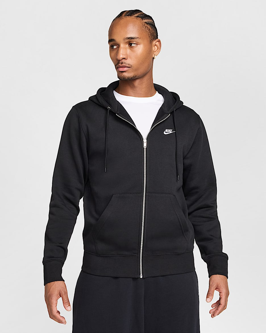 Sweat à capuche en tissu Fleece à zip