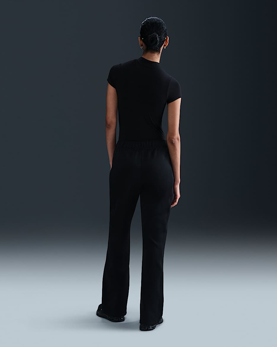 Pantalon en maille coupe slim à taille mi-haute