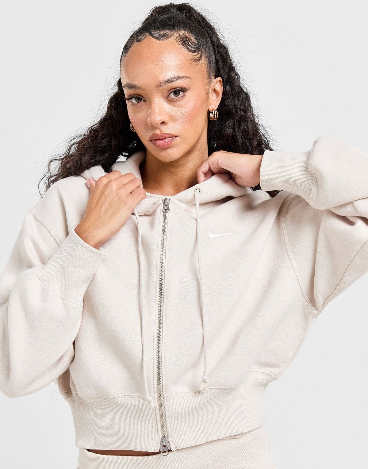 Nike Sweat à Capuche court Phoenix Zippé