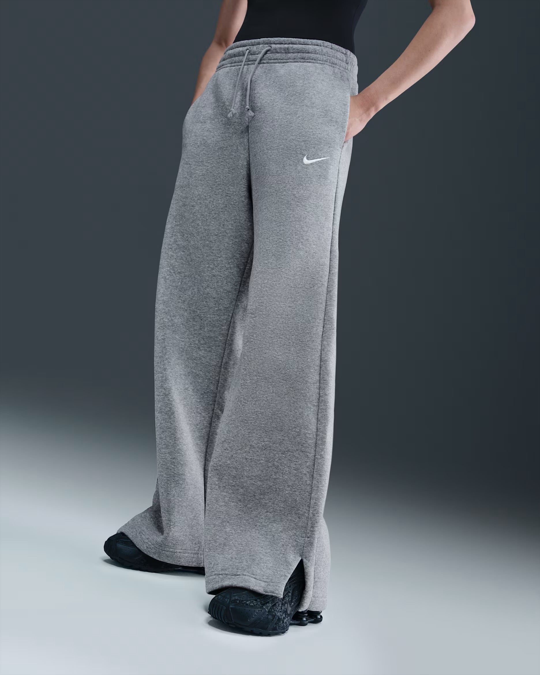 Pantalon Taille Haute à Jambes Larges