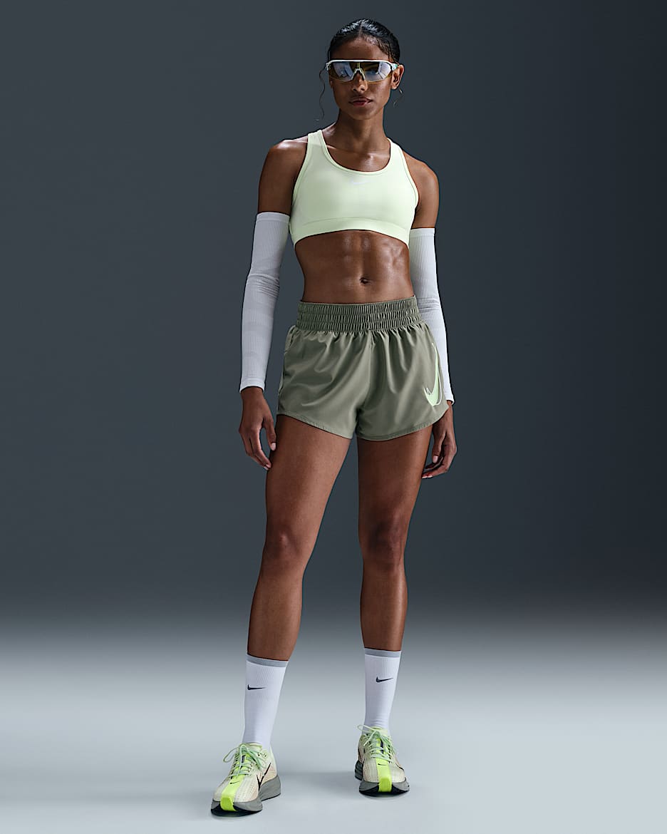 Short de running Dri-Fit taille mi-haute avec sous-short intégré