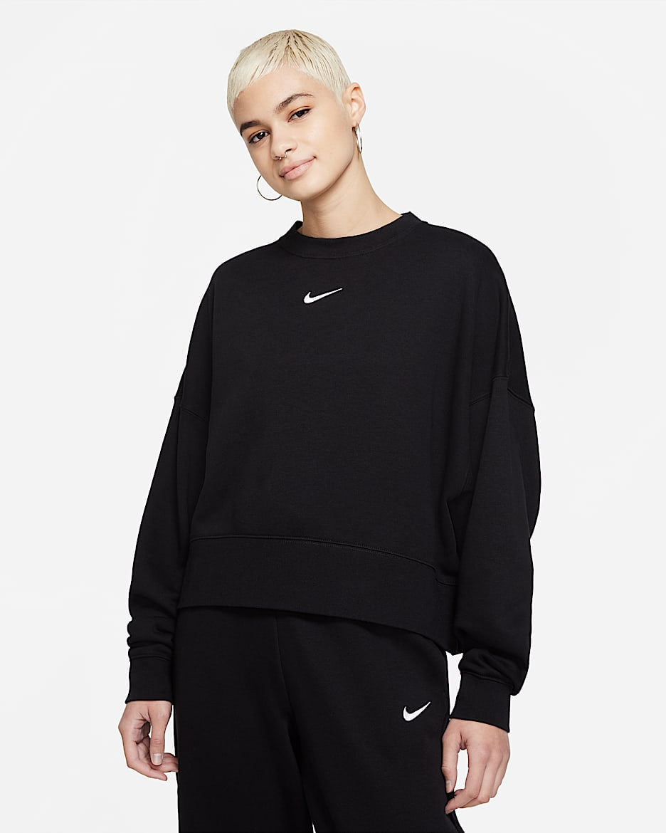 Sweat shirt ras-du-cou oversize en tissu Fleece