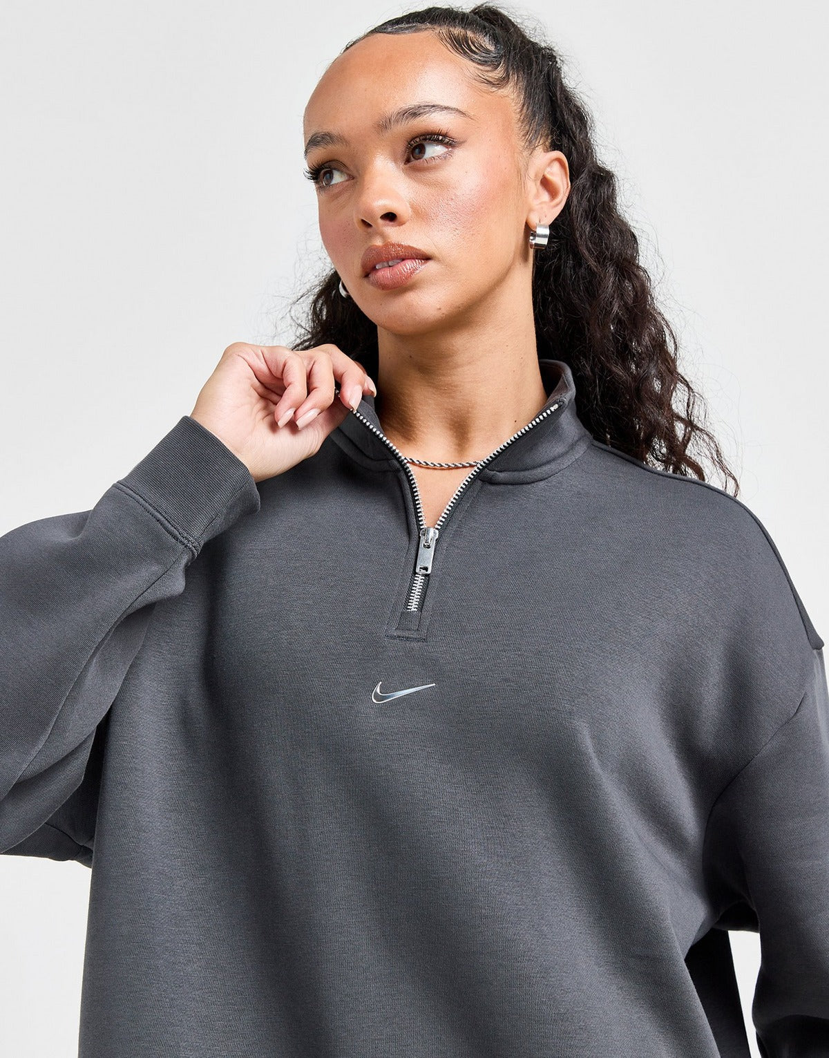 Nike Haut Zippé Oversize Swoosh