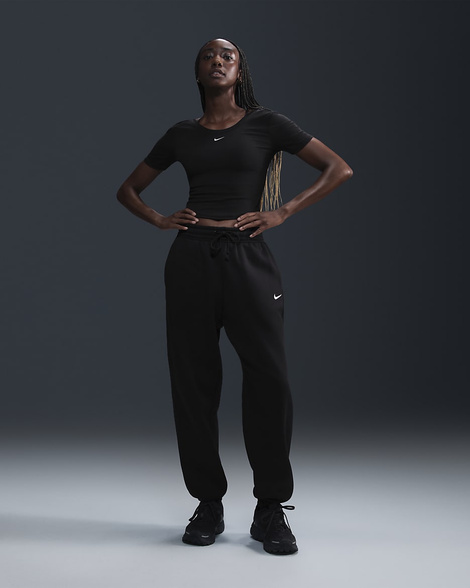 Pantalon de survêtement oversize à taille haute
