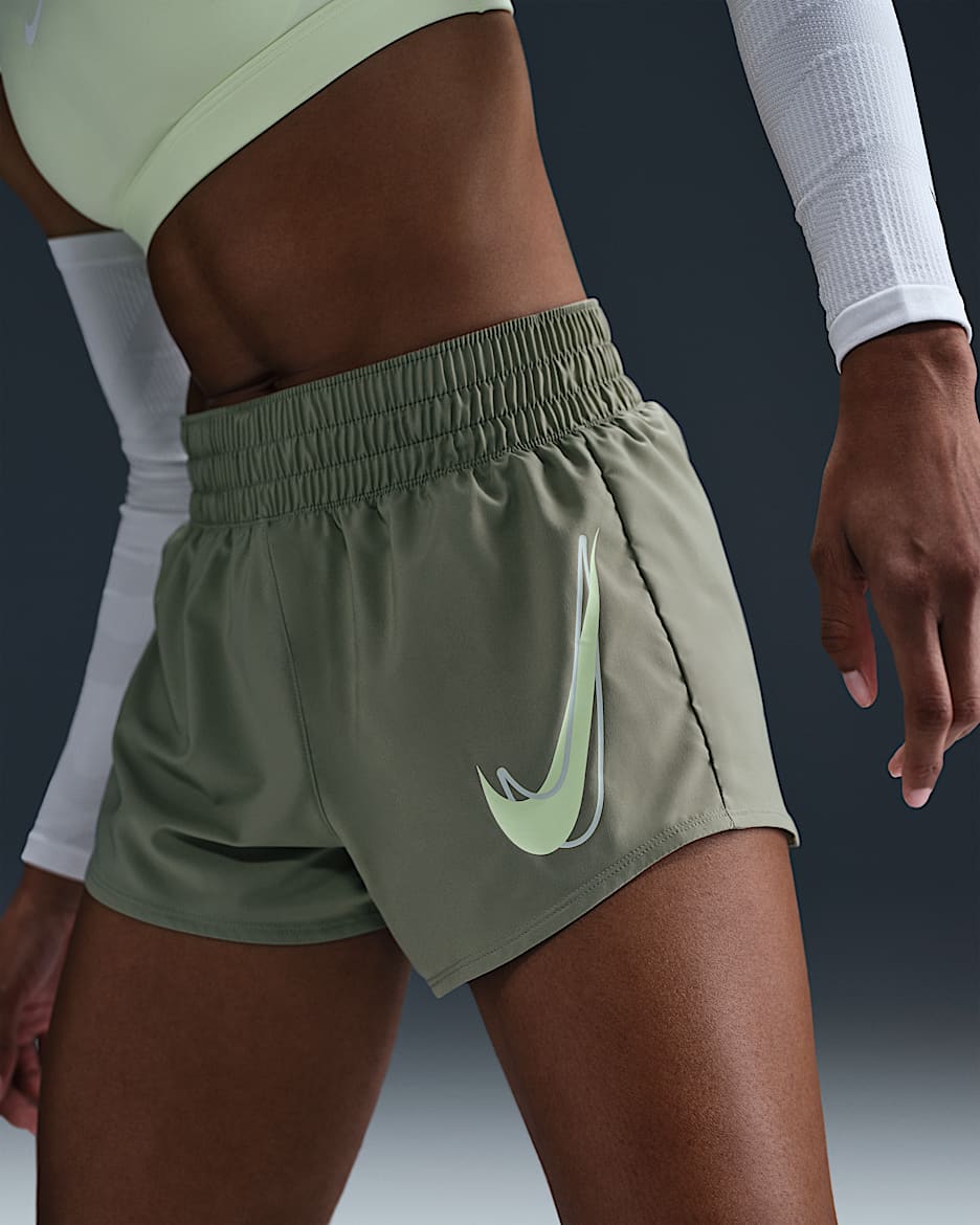 Short de running Dri-Fit taille mi-haute avec sous-short intégré