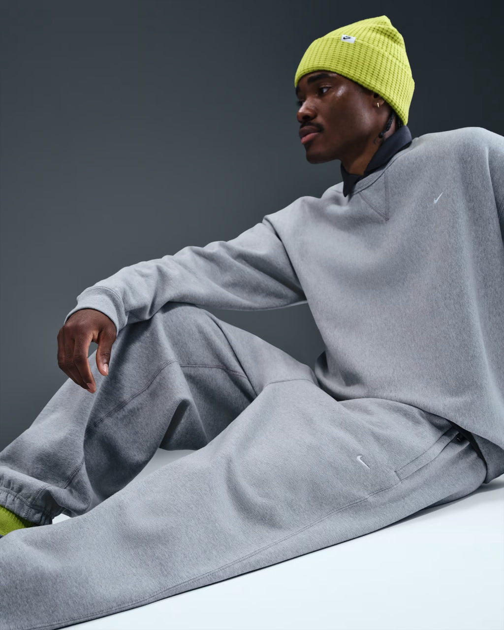 Pantalon à Revers en Fleece