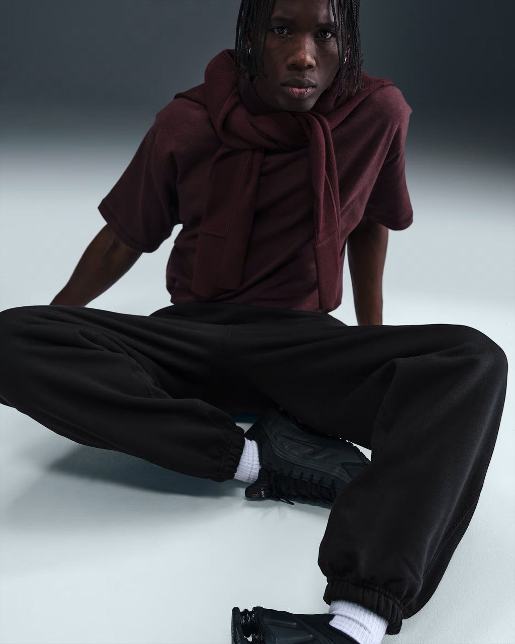 Pantalon à Revers en Fleece