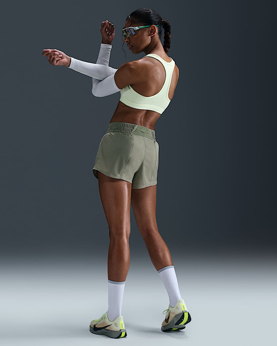 Short de running Dri-Fit taille mi-haute avec sous-short intégré
