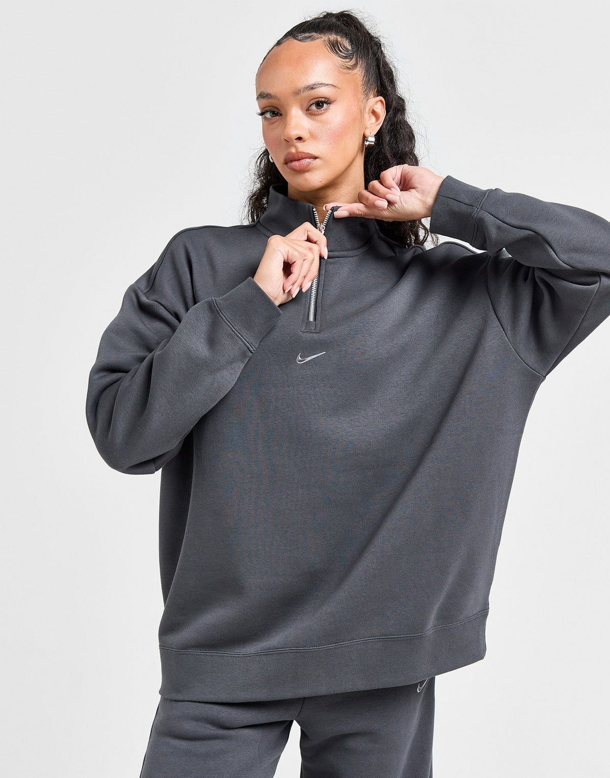 Nike Haut Zippé Oversize Swoosh