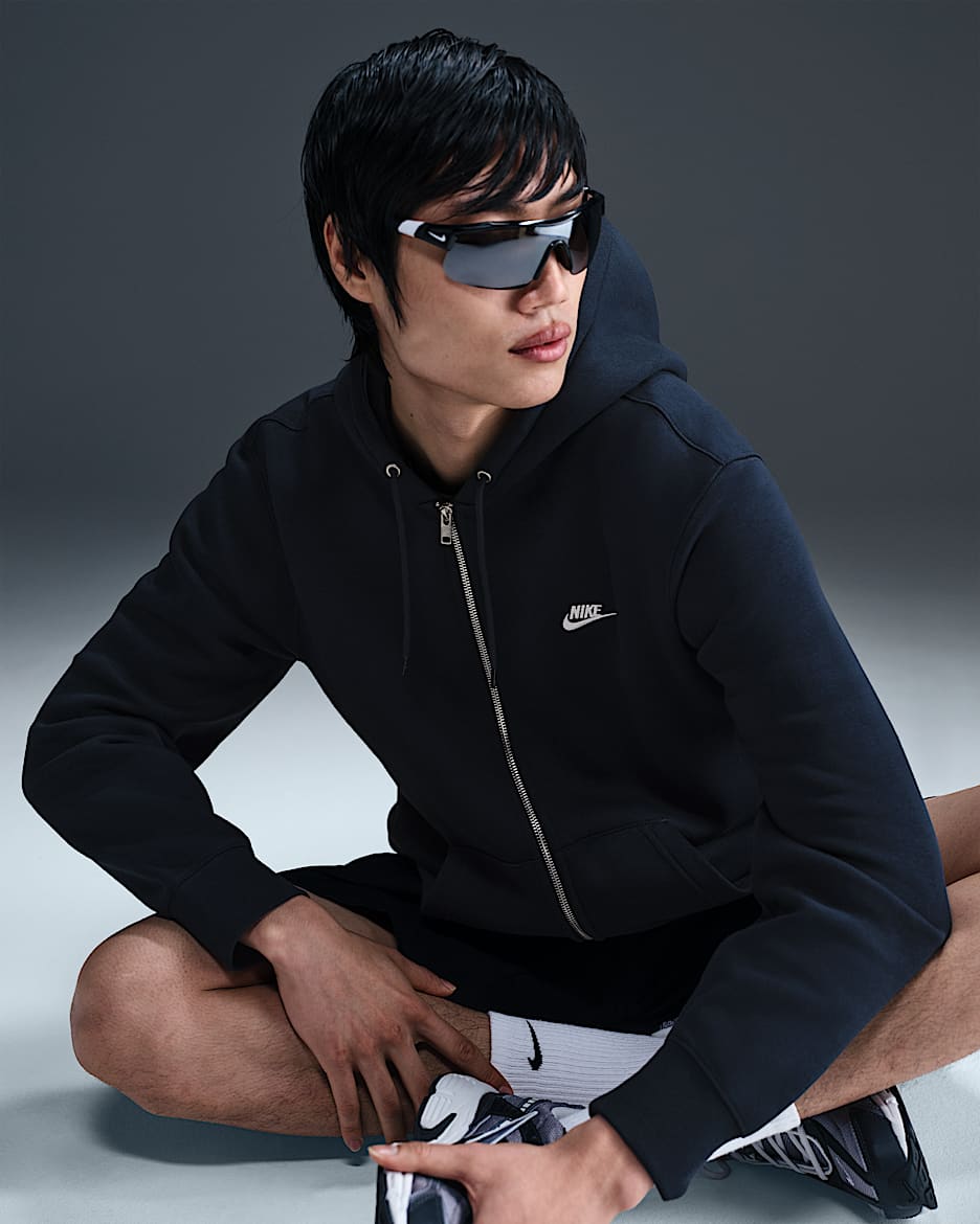Sweat à capuche en tissu Fleece à zip