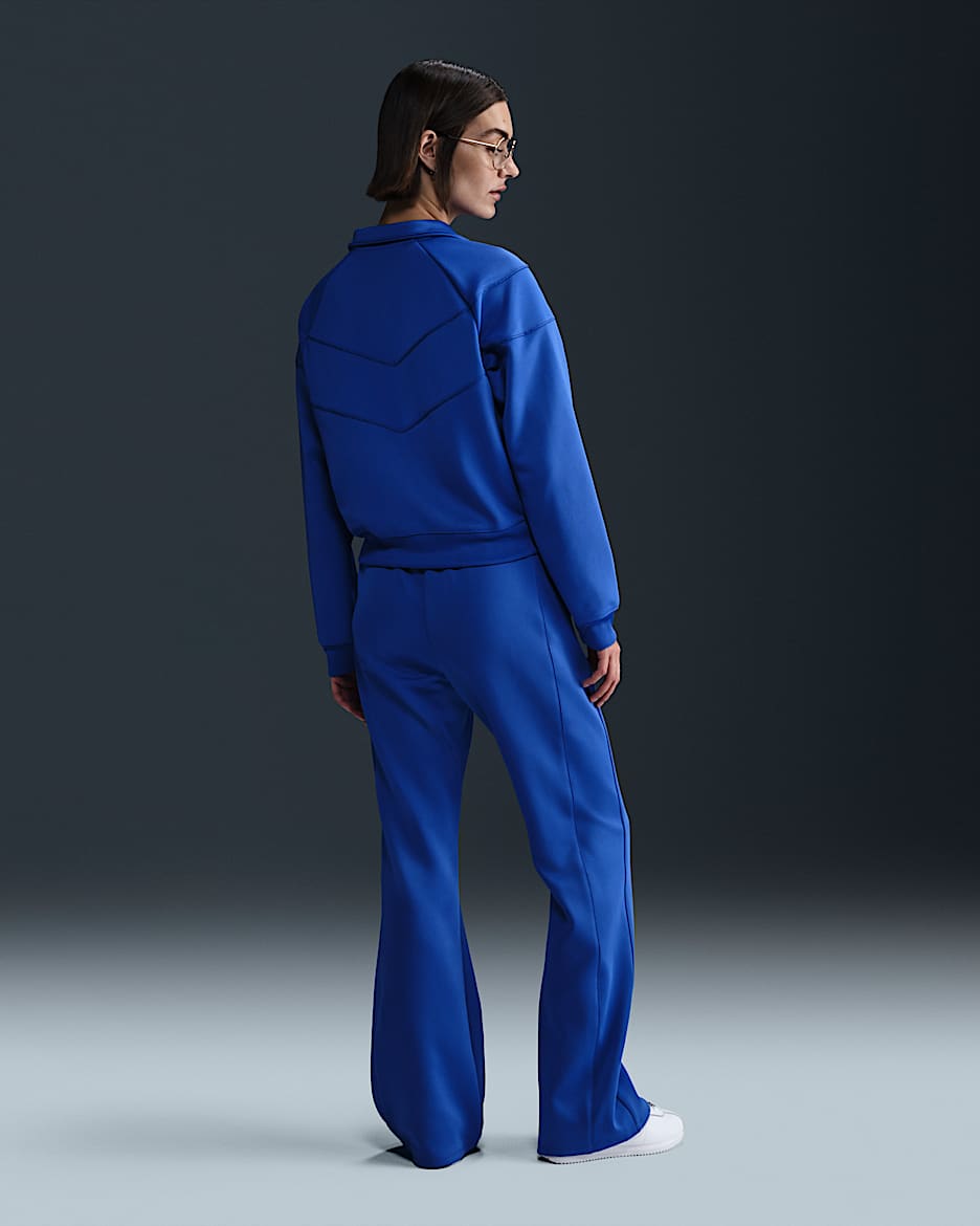 Pantalon en maille coupe slim à taille mi-haute