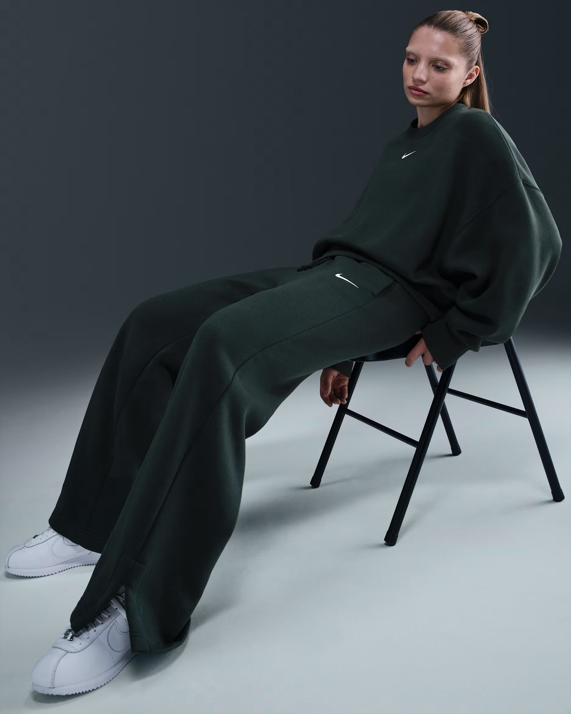 Pantalon Taille Haute à Jambes Larges