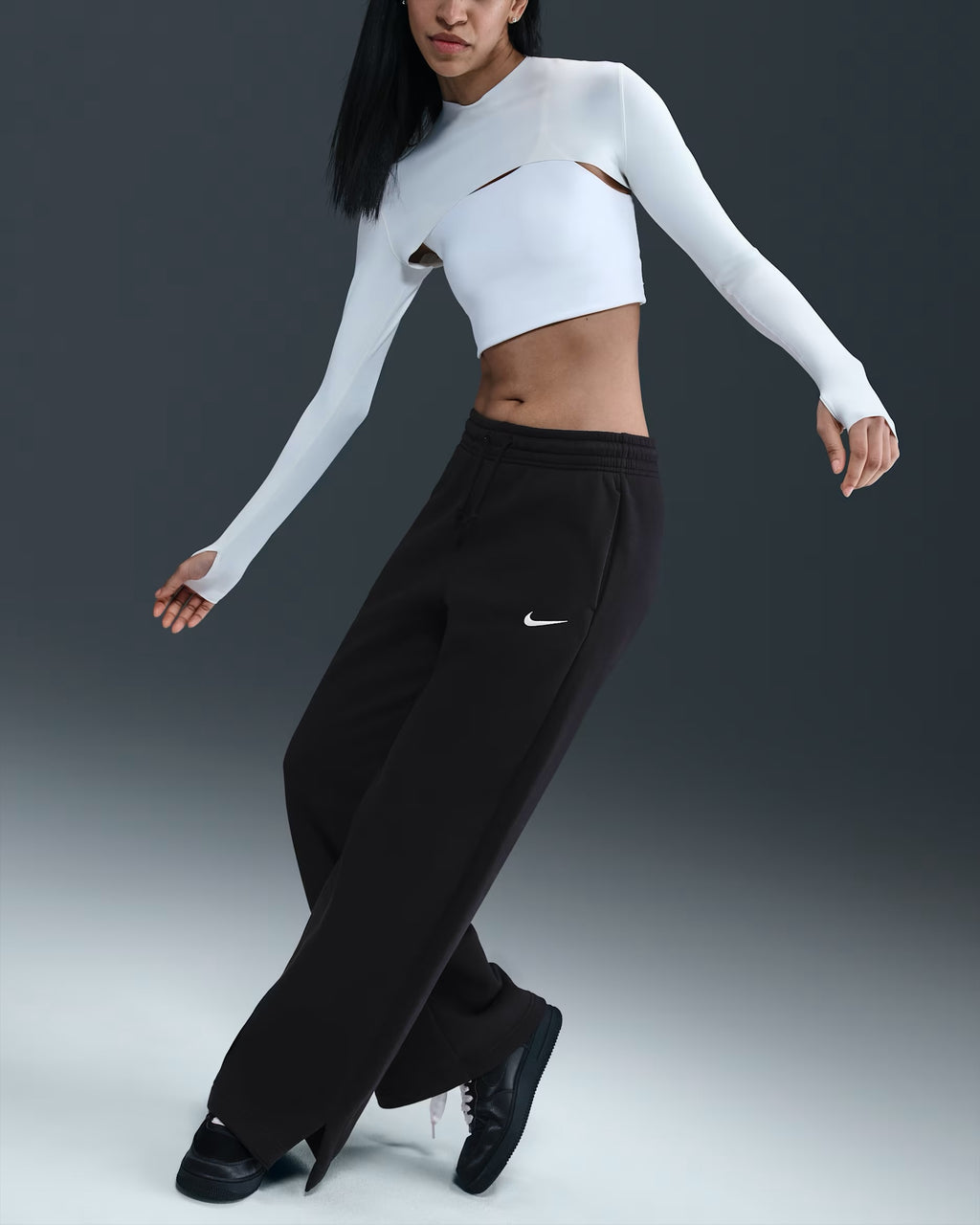 Pantalon Taille Haute à Jambes Larges