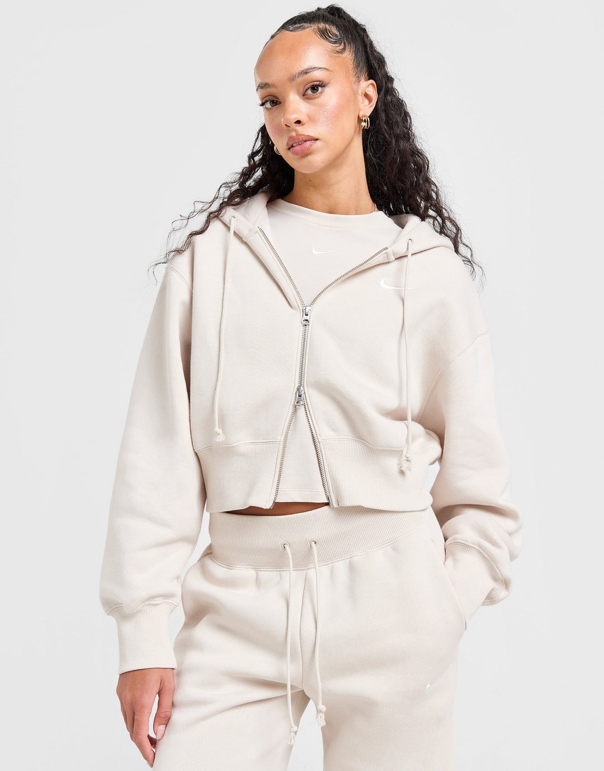 Nike Sweat à Capuche court Phoenix Zippé