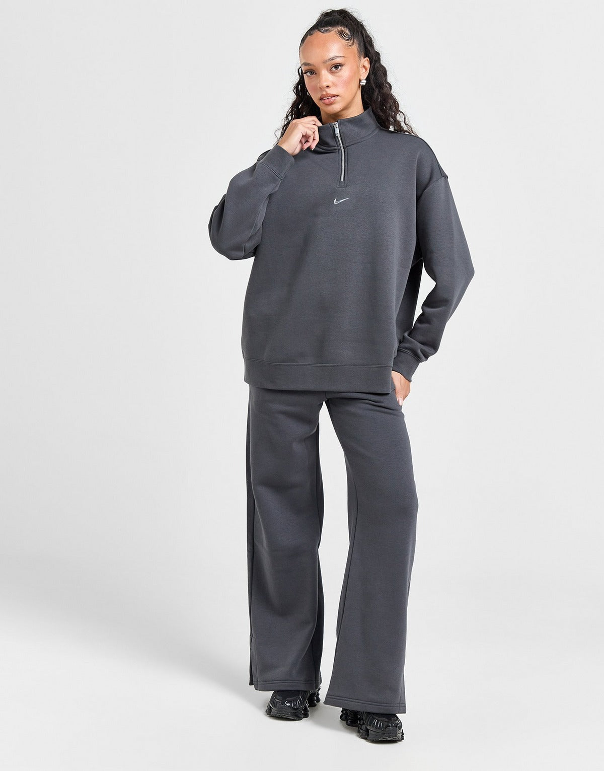 Nike Haut Zippé Oversize Swoosh