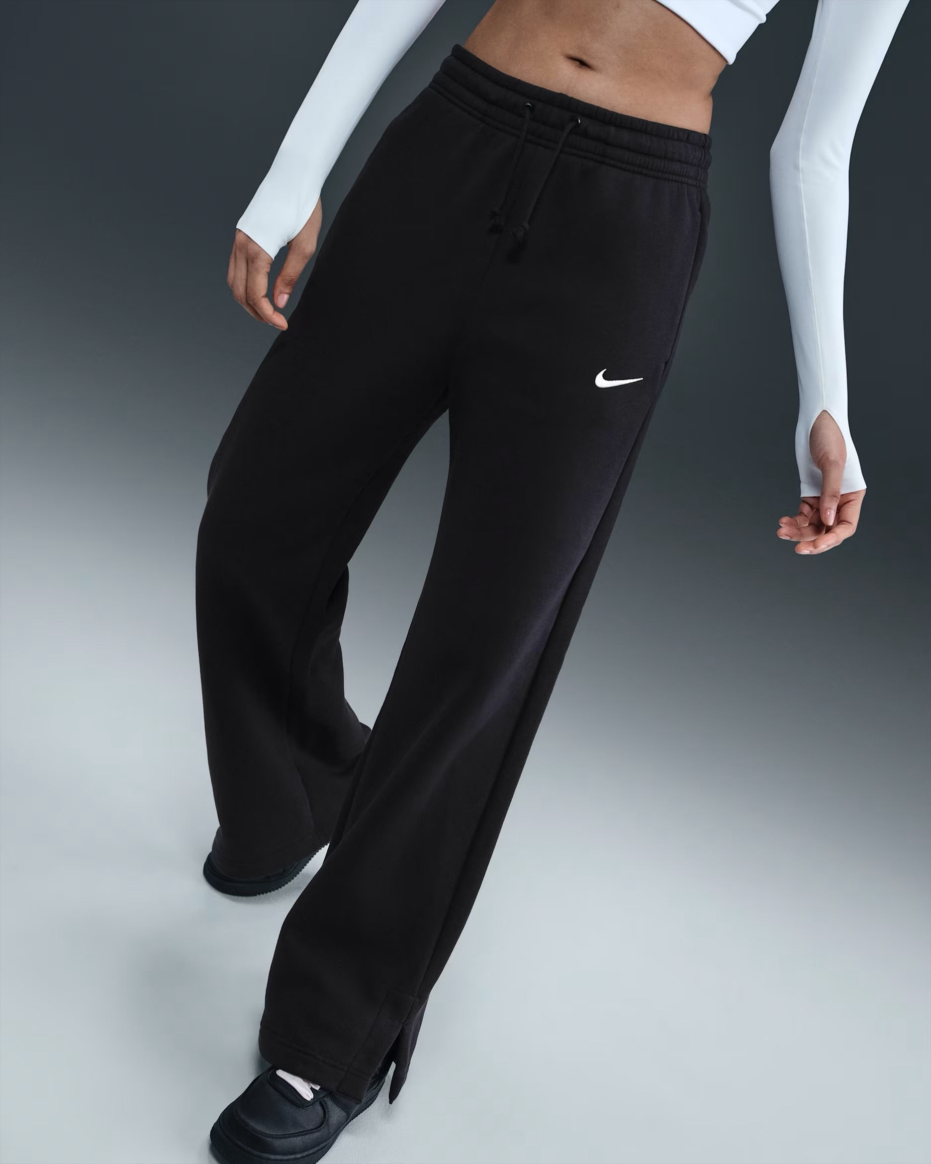Pantalon Taille Haute à Jambes Larges