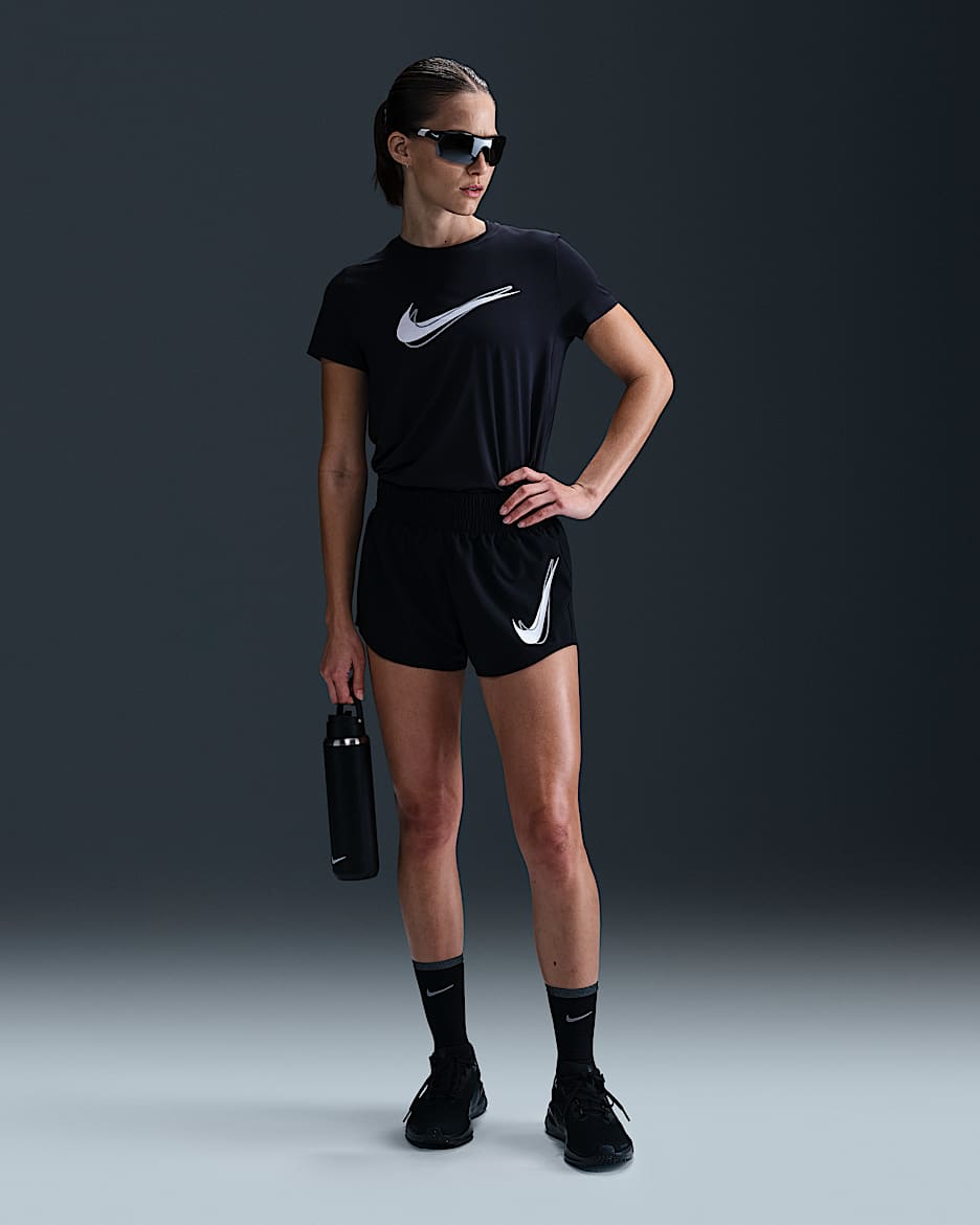 Short de running Dri-Fit taille mi-haute avec sous-short intégré
