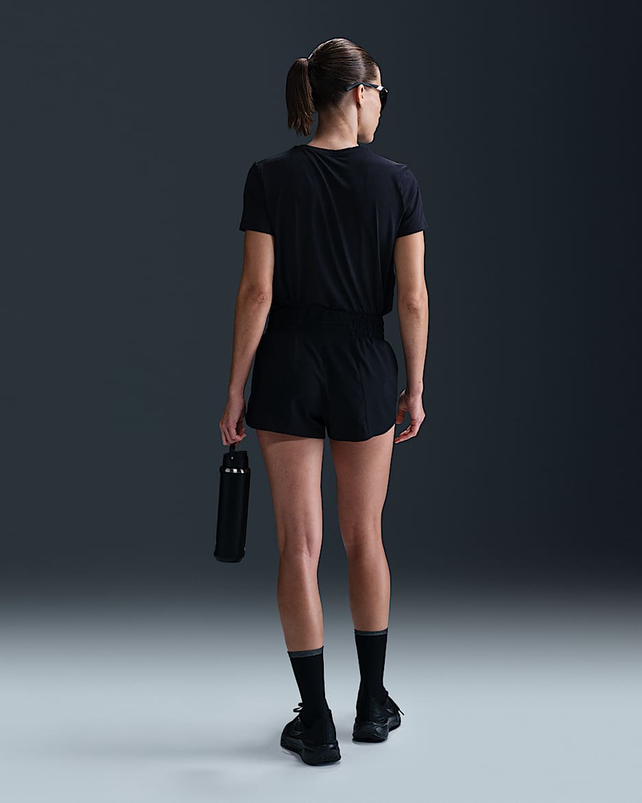 Short de running Dri-Fit taille mi-haute avec sous-short intégré